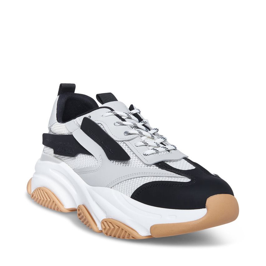 Black / White Steve Madden Possess Men's Sneakers | PH 1026CUH